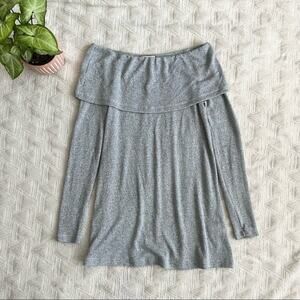 Anthropologie Eri + Ali Naples Off-the-Shoulder Tunic Sweater